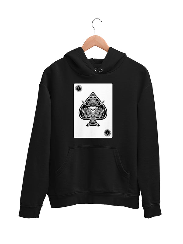 Hoodie with Ace Card Motif