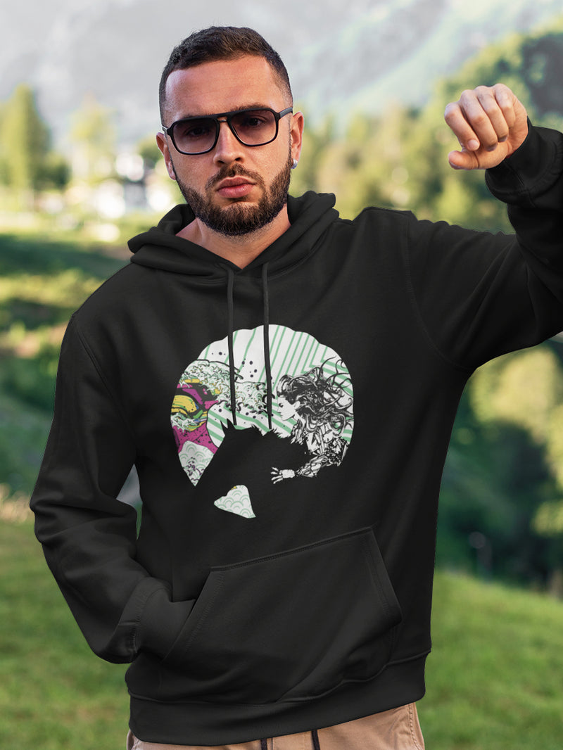 Hoodie with Joan of Android Motif