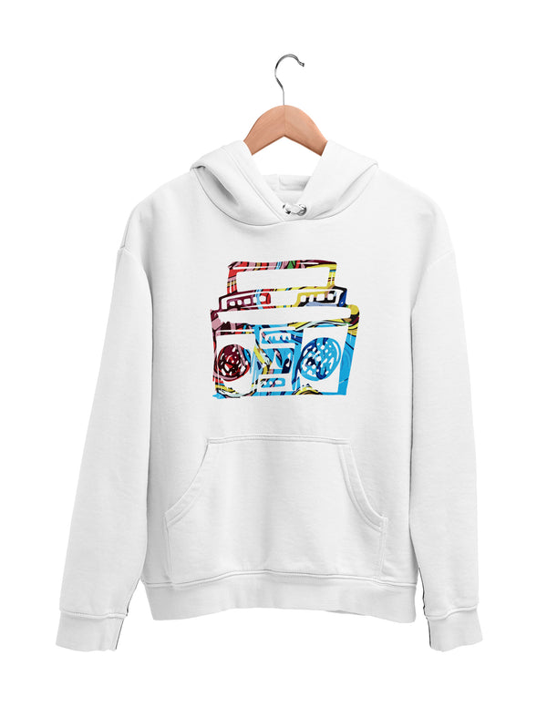 Hoodie with Boombox Motif