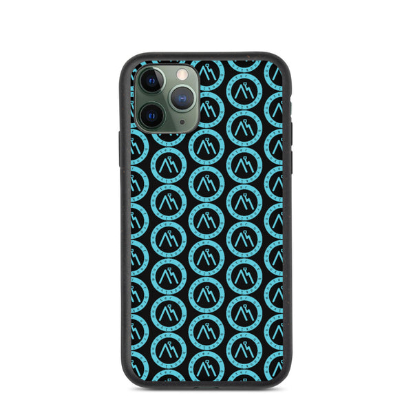 Blue Logo Black Biodegradable phone case