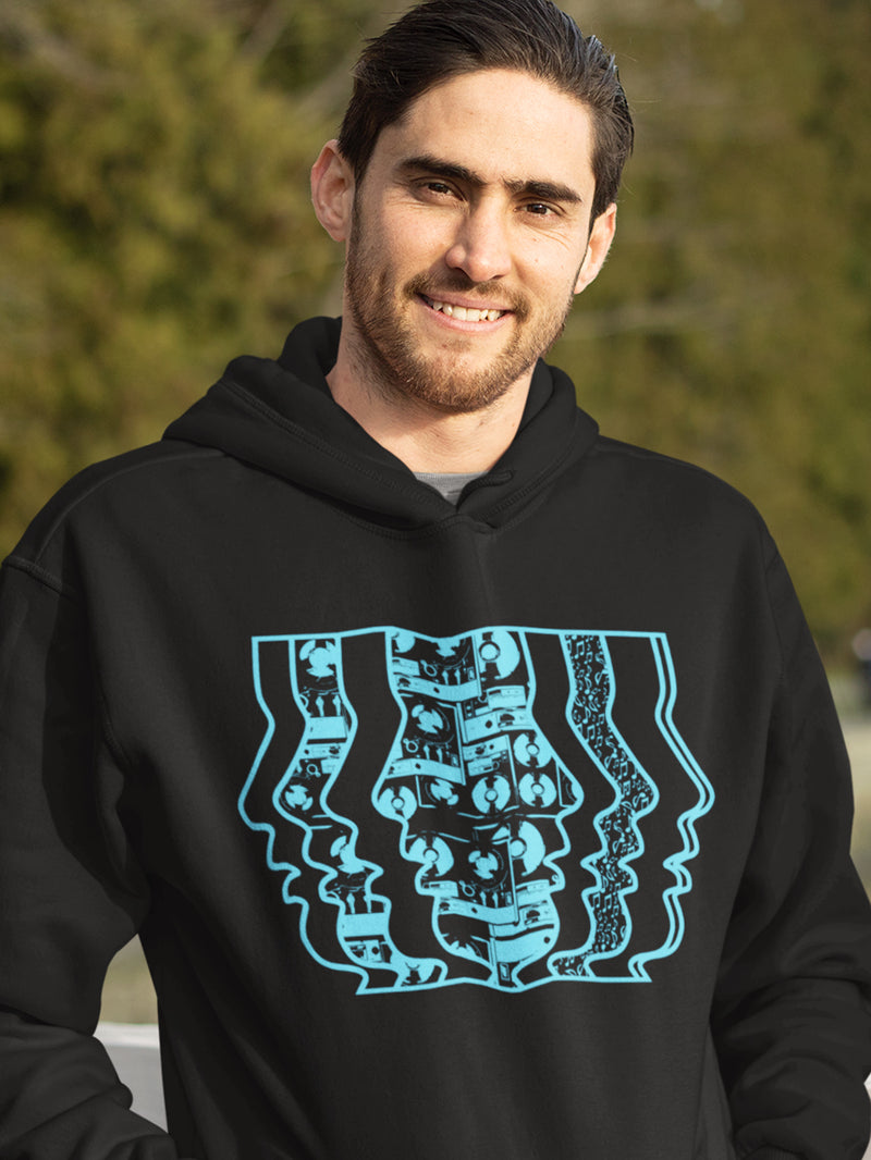 Hoodie with Music Motif